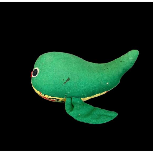 Lanakila Crafts Stuffed Whale Toy 6" Vtg 1970s Hawaii Souvenir Rare Imperfect - Picture 11 of 16